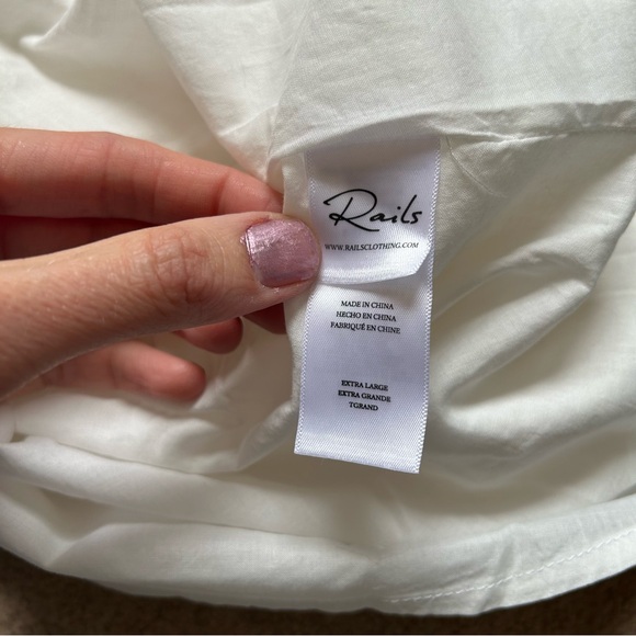 (SOLD) RAILS Valentina Tiered Dress Gauzy Cotton White Size XL - Picture 11 of 15